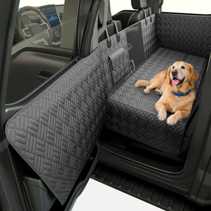Premium Dog Car Seat Cover with Reinforced Base, Supports up to 400 lbs | Innovative Waterproof Hammock Style Back Seat Extender for Cars, SUVs, and Full-Size Trucks (Available in Small & Large Sizes)