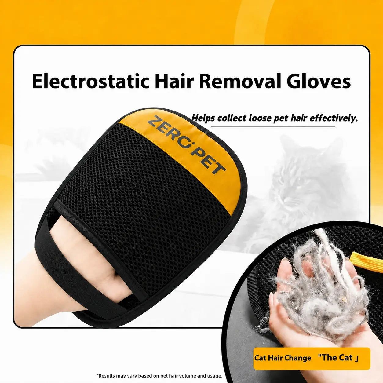 Electrostatic Pet Hair Removal Gloves - Reusable and Washable Mitt for Efficient Cleaning of Furniture, Carpets, Car Seats, and Bedding