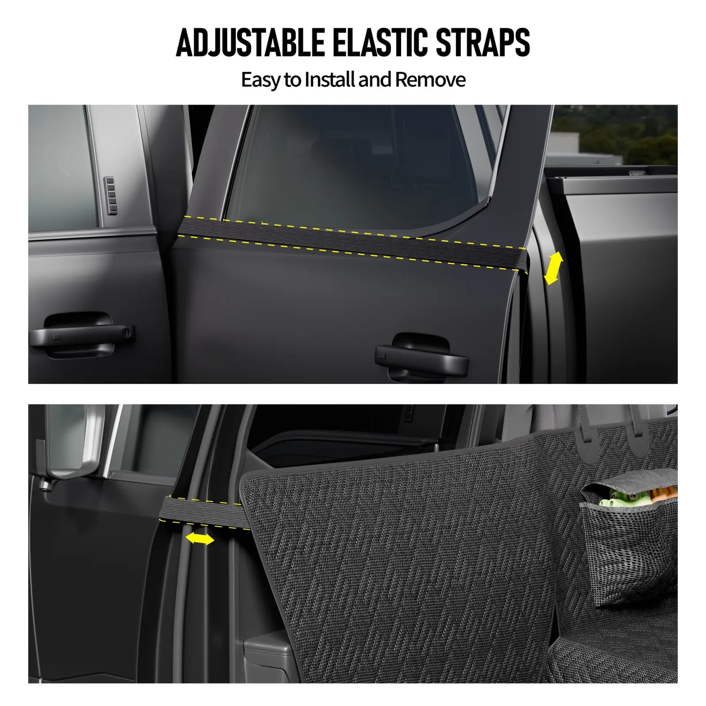 Premium Dog Car Seat Cover with Reinforced Base, Supports up to 400 lbs | Innovative Waterproof Hammock Style Back Seat Extender for Cars, SUVs, and Full-Size Trucks (Available in Small & Large Sizes)