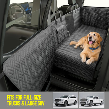 Premium Dog Car Seat Cover with Reinforced Base, Supports up to 400 lbs | Innovative Waterproof Hammock Style Back Seat Extender for Cars, SUVs, and Full-Size Trucks (Available in Small & Large Sizes)