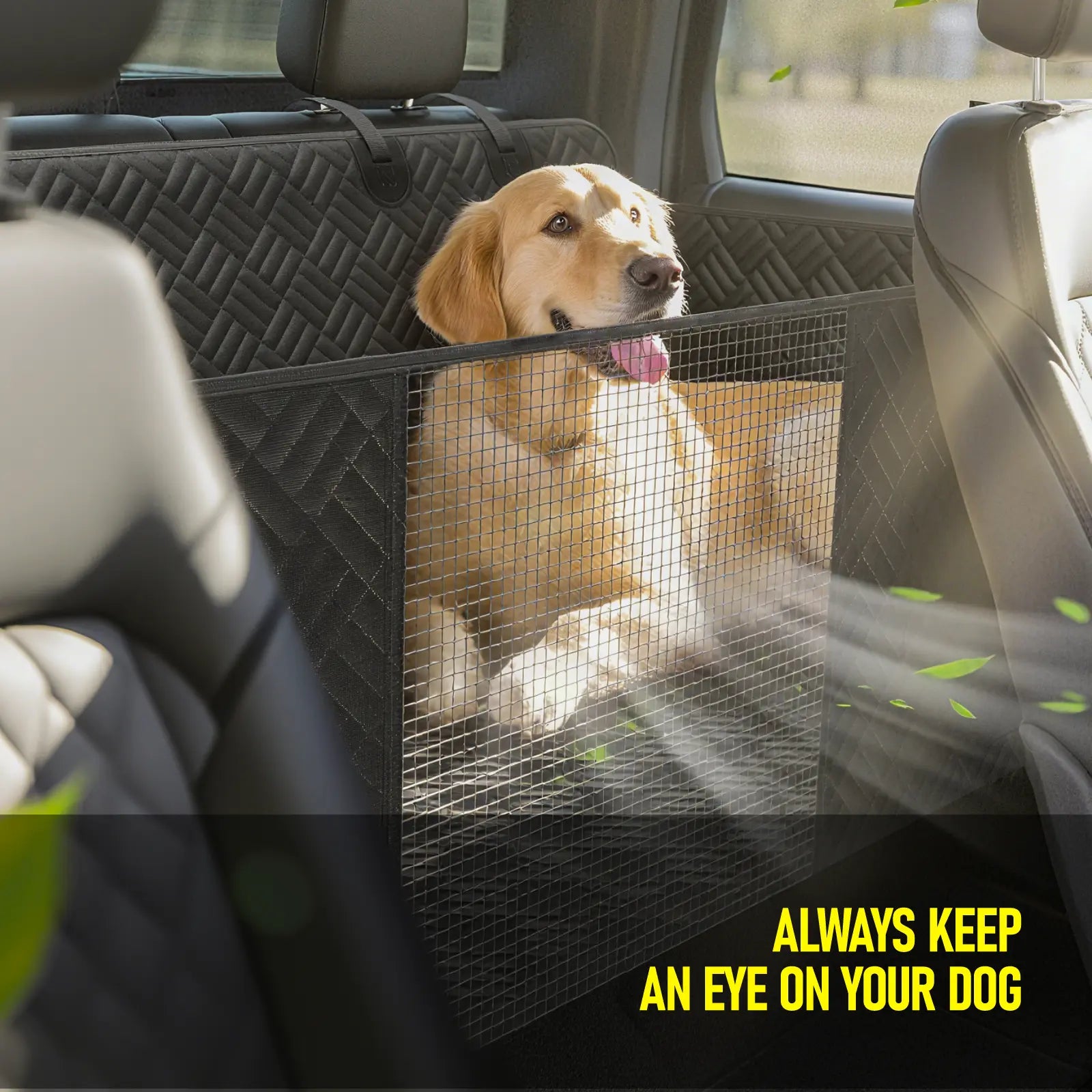 Premium Dog Car Seat Cover with Reinforced Base, Supports up to 400 lbs | Innovative Waterproof Hammock Style Back Seat Extender for Cars, SUVs, and Full-Size Trucks (Available in Small & Large Sizes)
