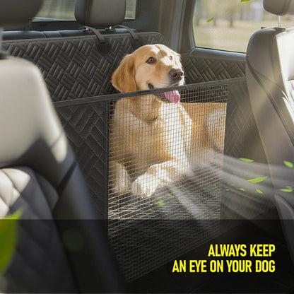 Premium Dog Car Seat Cover with Reinforced Base, Supports up to 400 lbs | Innovative Waterproof Hammock Style Back Seat Extender for Cars, SUVs, and Full-Size Trucks (Available in Small & Large Sizes)